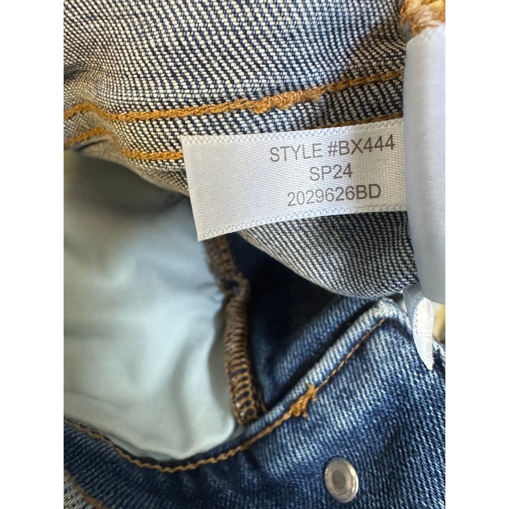 J.Crew 2024 Essential Straight All Day Stretch Jeans Raw Hem Blue Denim Size 31 - Picture 7 of 11